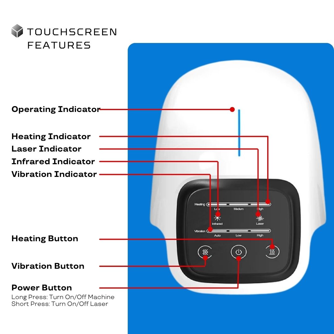 Gladiora knee massager touchscreen features